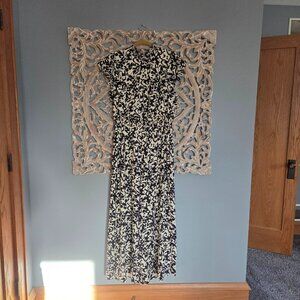 1.State Cream and Black Floral Jumpsuit with high neck. Size XL